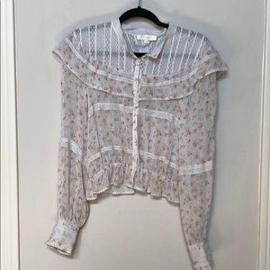 LoveShackFancy• Adorable Floral Ruffle Blouse